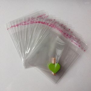 Geschenkomschakeling 500 stks 7 12 cm Duidelijke hersluitbare cellofaan/bopp/poly -zakken Transparante OPP -tas Verpakking Plastic zelfklevende afdichting voor