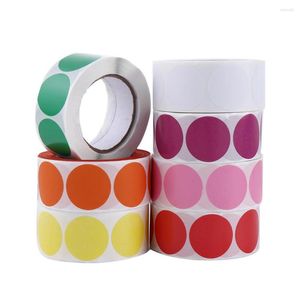 Geschenkverpakking 500 stuks kleurrijke papieren stickers ronde etiketten voor handgemaakte tag DIY envelopafdichting briefpapier