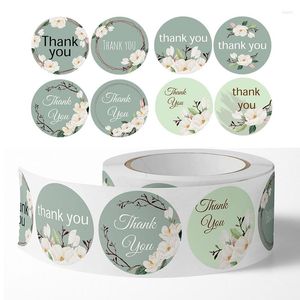 Emballage cadeau 500pcs fleur merci autocollants 1 pouce emballage décor petite entreprise fournitures autocollant de mariage