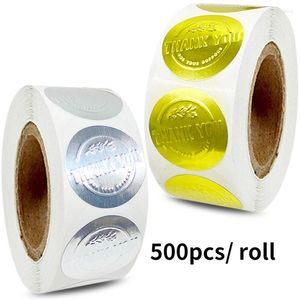 Emballage cadeau 500pcs or argent 3D sceaux de cire en relief étiquettes enveloppe merci autocollants pour les invitations de mariage d'emballage d'affaires