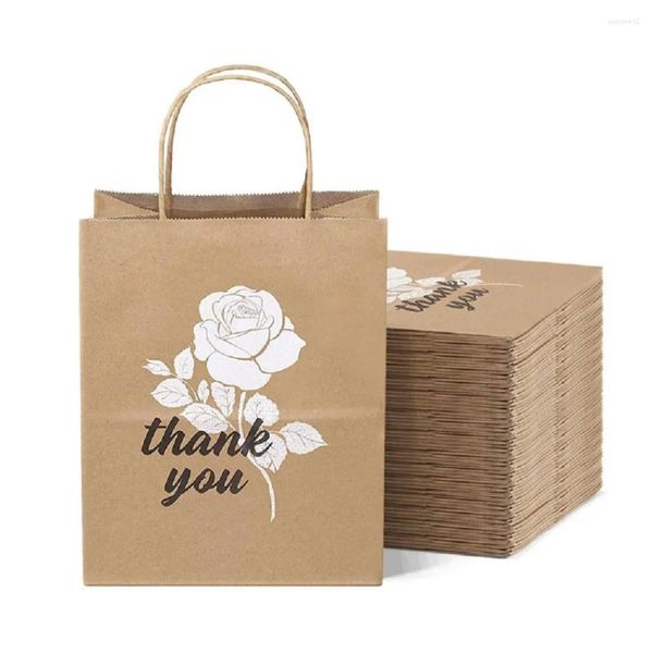 Envoltura de regalo 500pcs/lote empaquetado al por mayor para pequeñas empresas logotipo personalizado reutilizable compras de compras marrón bolso de papel kraft con mango