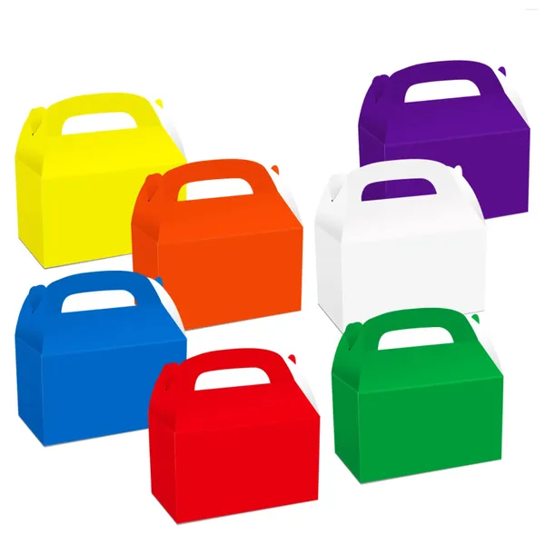 Envoltura de regalo 500pcs/lote reciclaje al por mayor reciclaje variado en papel portátil de papel portátil desayuno cajas de queso con mango