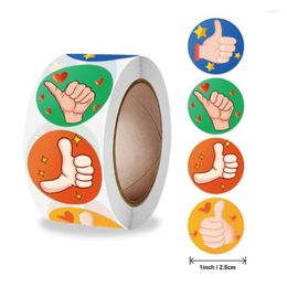 Geschenkomschakeling 500 stks beloningssticker voor kinderen schattige duim omhoog patroon 4 ontwerpen grappige speelgoed game kinderschool leraar lof