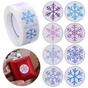 Geschenkomschakeling 500 stks/Roll Christmas Athesive Labels Cartoon Sticker For Kids Toys Bakery Packaging Label Diy Stationery