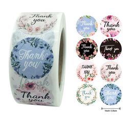 Geschenkomschakeling 500 stks Bedankt stickers voor afdichtinglabels ronde multi -colour esthetisch aangepaste label sticker plakboekvoorradengift
