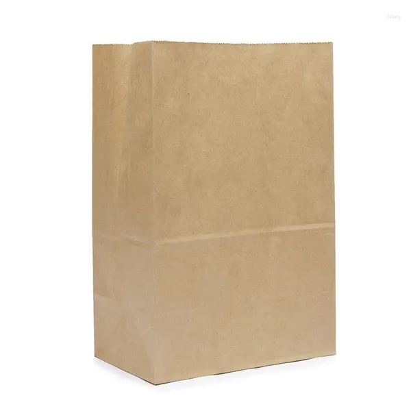 Enveloppe-cadeau 50pcs 18 9 5cm Sacs de pain en papier brun kraft marron Biscuit collation Packag Emballage Biscuits à emporte