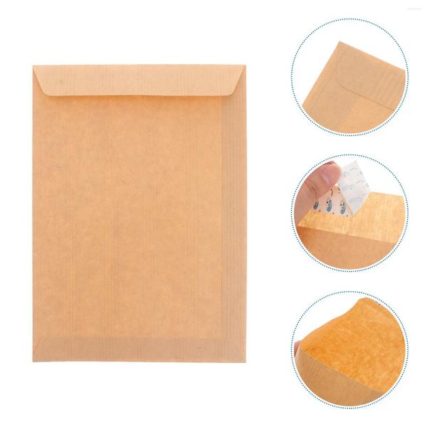 Emballage cadeau 50pcs 229x162mm Enveloppes en papier kraft pour l'envoi postal Blanc Classique Couleur unie Mailings Office