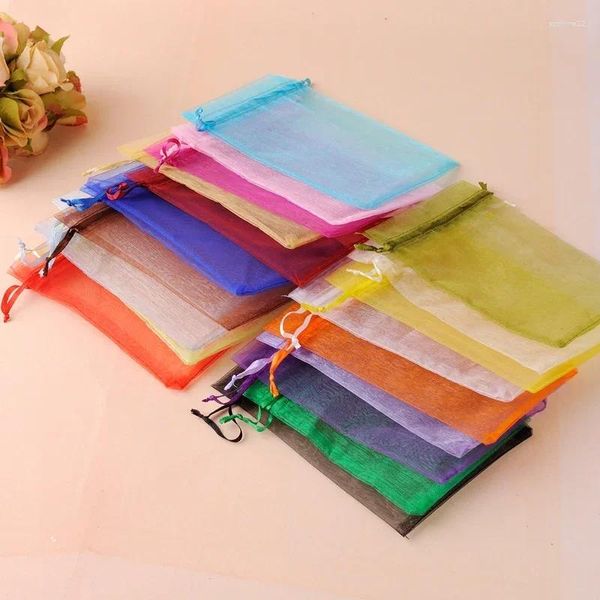 Emballage cadeau 50pcs 7x9cm 9x12cm 10x15cm 13x18cm 15x20cm Sacs d'orgue transparents