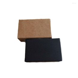 Papel de regalo 50 piezas Cajas de cartón de tubo de papel Kraft negro Caja de embalaje de botella de aceite esencial Almacenamiento de cosméticos en blanco