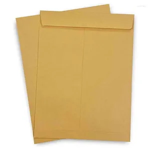 Enveloppe cadeau 50pcs Catalogue Enveloppe de diffusion vide sans mot épais sac en papier kraft jaune 4,3x6,8 pouces / 110x175 mm