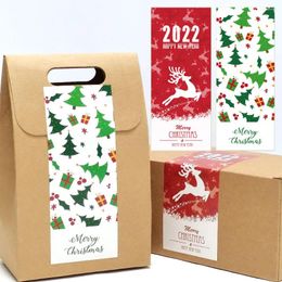 Cadeaupapier 50 stuks Kerststickers Zegellabel Bedankt Kleine bedrijven Handgemaakte merchandise decoratieverpakking