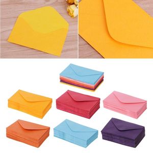 Cadeau cadeau 50pcs coloré rétro vierge mini enveloppes en papier invitation de fête de mariage cartes de voeux drop ship