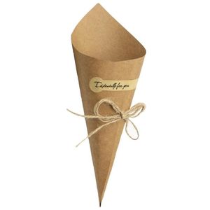 Envoltura de regalo 50pcs bouquet kraft papel de papel hecho a mano tarjeta plegable para paquete de papelgift