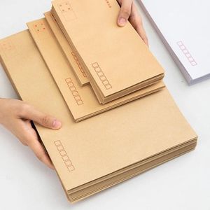 Emballage cadeau 50 pièces enveloppe papier Kraft jaune impression Standard sur mesure lettre TVA facture sac salaire sac cadeau