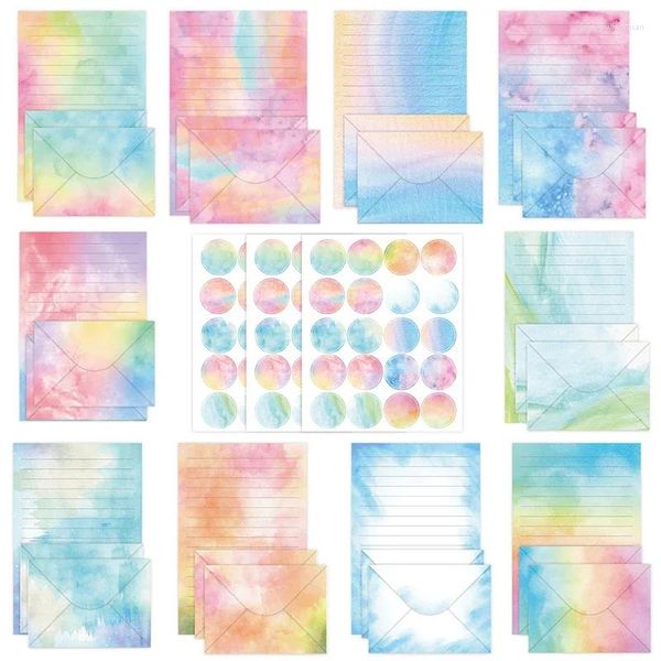 Enveloppe-cadeau 50pcs enveloppes Sac à aquarelle Wedding Small Business Supplies PAPELERIE DIY POSTE INS PAPIER Invitations de stockage Emballage