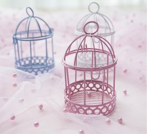 Papel de regalo 50 Uds hierro creativo europeo romántico pájaro jaula boda caja de dulces Favor y regalos al por mayor