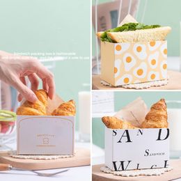 Envoltura de regalo 50 Uds caja de envoltorio de comida para hamburguesas pastel a prueba de aceite arena panadería pan desayuno papel de envoltorio para suministro de fiesta de boda 230206