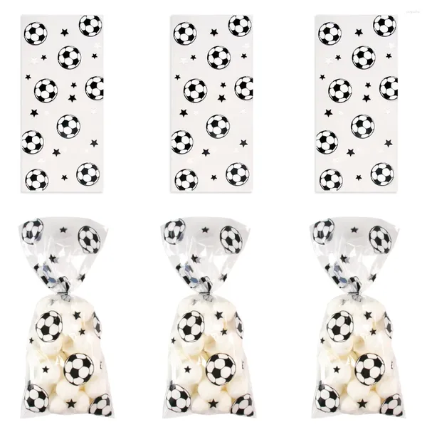 Enveloppe cadeau 50pcs Football Party Sacs de bonbons Biscuit Biscuit Sac de foot