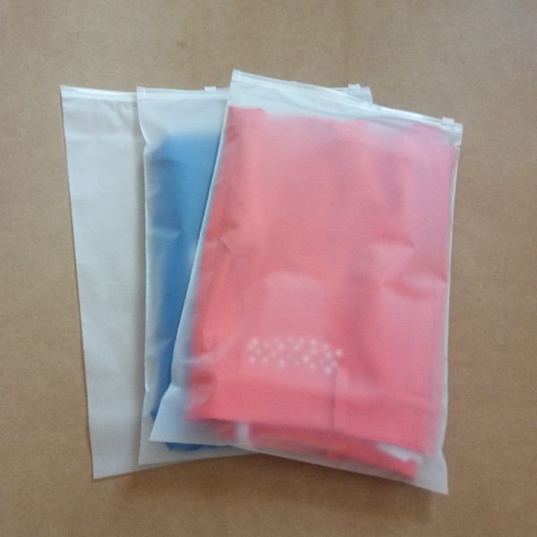 Papel de regalo 50 Uds. Esmerilado grueso 0,2mm plástico resellable cremallera bolsa de polietileno impermeable embalaje de almacenamiento para ropa zapatos joyería 221202