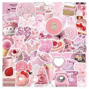 Papier Cadeau 50pcs Fille Rose Autocollants Pour Scrapbook Papeterie Kscraft Papillon Ours Autocollant Artisanat Fournitures Scrapbooking Matériel Vintage