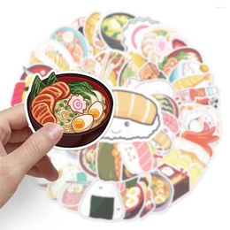 Cadeau cadeau 50pcs japonais alimentaire nouilles sushi autocollants pour journal portable scrapbooking kscraft mignon autocollant scrapbooking fournitures