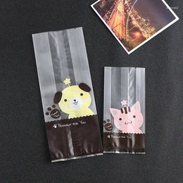 Enveloppe-cadeau 50pcs Corée Packs biscuits de bricolage pour chiens et chatons / pièces Biscuits au chocolat Emballage de savon fait à la main