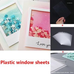 Gift Wrap 50 Stks/partij 11 16Cm Plastic Venster Vel Voor Diy Scrapbooking Handgemaakte Shaker Kaarten Decoratie Po Card frame