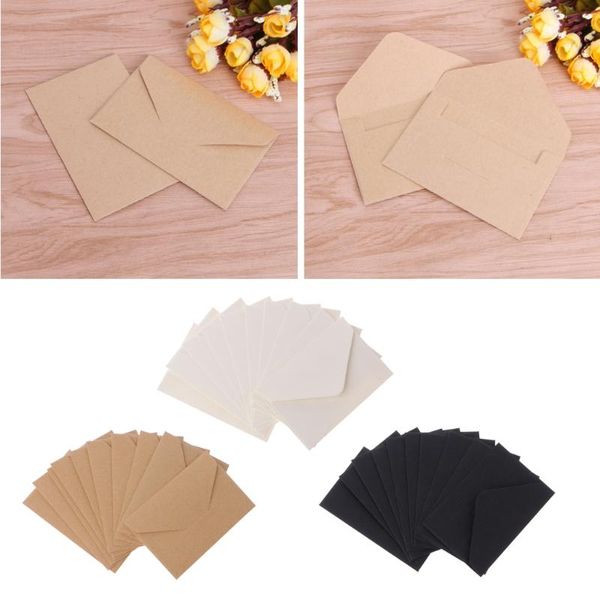 Cadeau cadeau 50pcs / lot enveloppes de papier artisanal enveloppe de style européen vintage pour carte scrapbooking livraison rapide cadeau