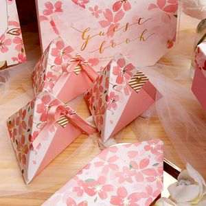 Emballage cadeau 50 pcs/lot Style européen cerise bronzant boîte de produit de mariage bébé douche bonbons fête d'anniversaire boîtes d'emballage