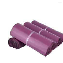 Envoltura de regalo 50 unids / lote Express Courier Bag Color Púrpura Ropa Bolsas de embalaje de correo Poly Biodegradable Almacenamiento de sobres