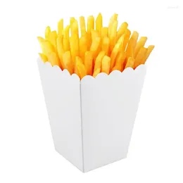 Enveloppe cadeau 50pcs Paper Candy Cartons Popcorn Box Fourniture Fournitures Blanches Blanches Corn Food Baid mariage