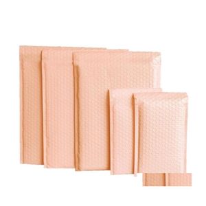 Envoltura de regalo 50 Unids Pink Poly Bubble Mailers Sobres acolchados Bk Lined Polymailer Bags For Packaging Maile Self Seal 220427 Drop Deliver Dhyxg