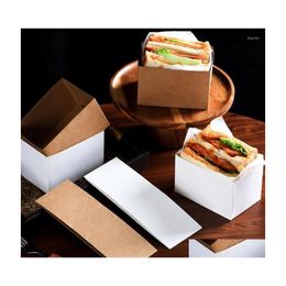 Cadeau cadeau 50pcs boîte d'emballage alimentaire spécial papier recyclable antiadhésif boulangerie multifonctionnelle livraison maison jardin fête festive Su Dhoy5