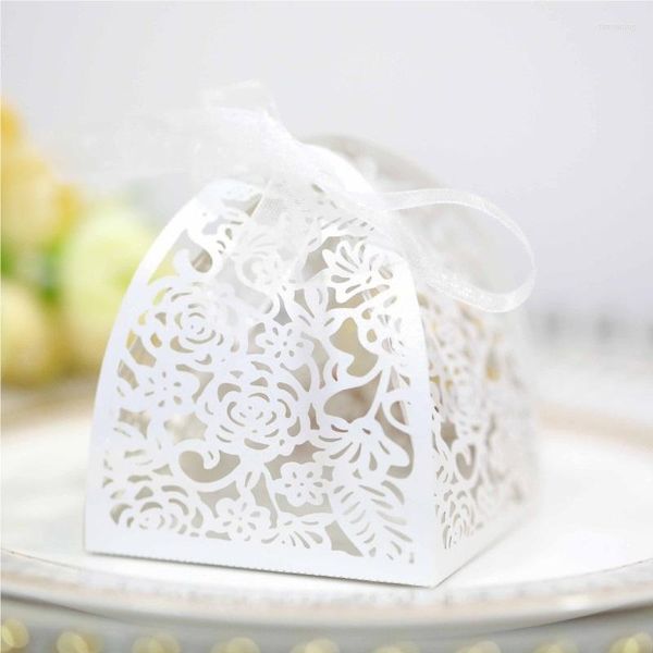 Emballage cadeau 50pcs boîte de mariage sac Souvenir bonbons Carton emballage saint valentin chocolat vacances fête fournitures