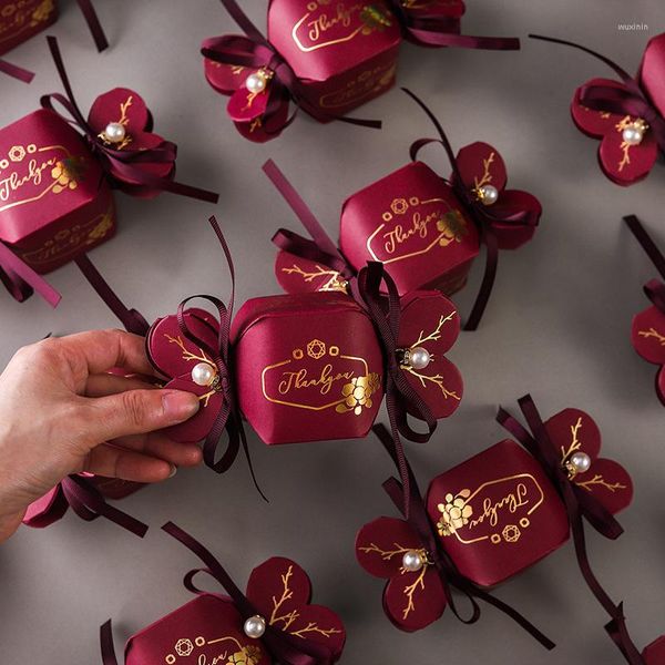 Cadeau cadeau 50pcs boîte de faveur de mariage et sacs en forme d'arc bonbons sucrés pour baby shower anniversaire invités faveurs fête d'événement