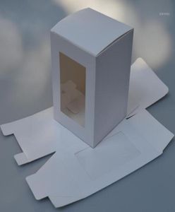 Enveloppe cadeau 50pcs en carton blanc Paper Candy Box Craft PVC Window Wedding Party Favor Decoration 9 Tailles11745271