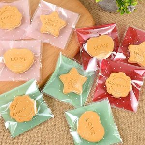 Enveloppe cadeau 50pcs sac à biscuits à pois blanc