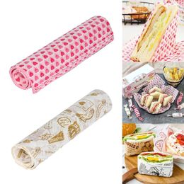 Cadeaupapier 50 STKS Inpakpapier Food Grade Bakken Gewaxt Vetvrij Sandwich Wrappers Thuis Brood Gereedschap Keuken Accessoires