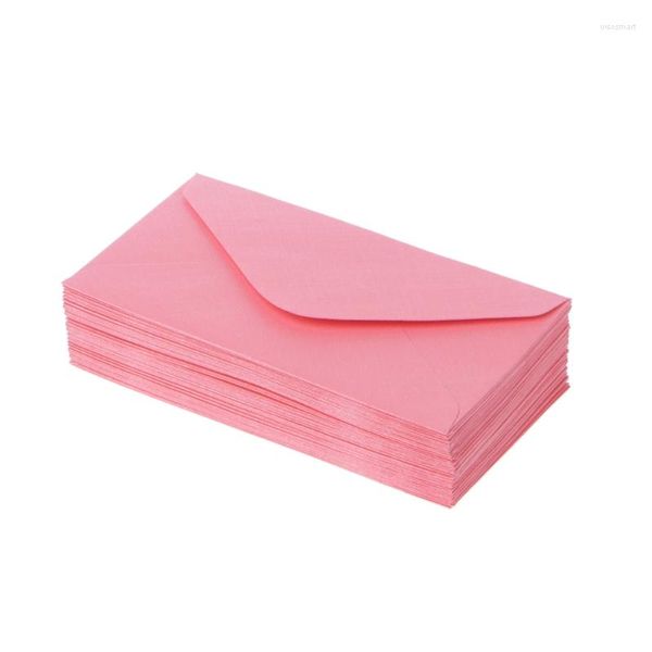 Emballage cadeau 50PSC/Pack enveloppes d'invitation colorées 2.4 ''X 4'' pour mariage bébé douche vacances anniversaire cartes de voeux