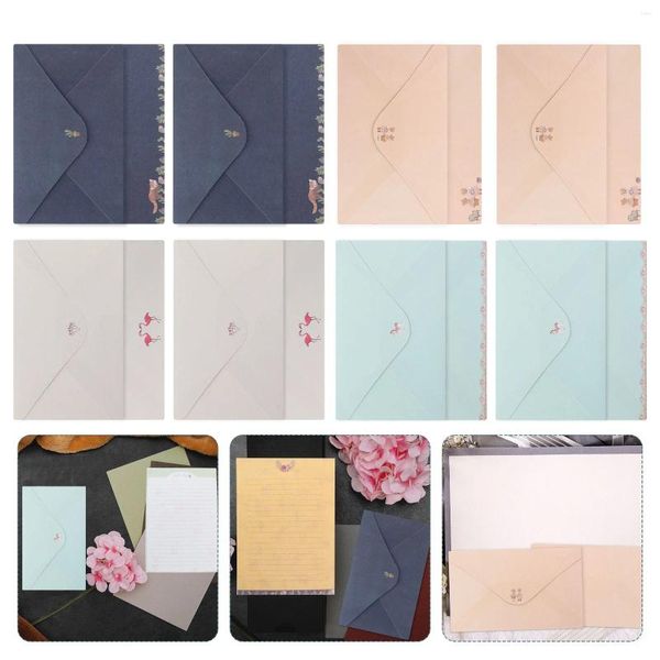 Cadeau cadeau 54 pcs enveloppe lettre papier à lettres enveloppes stationnaires emballage papeterie fine