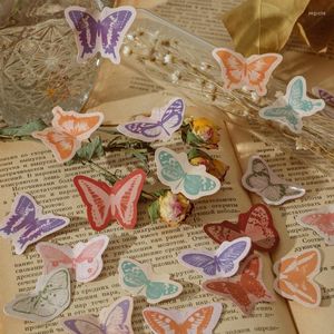 Cadeau cadeau 56box décoratif papillon insecte autocollant mini enfants journal scrapbook récompense jour de l'enseignant emballage papeterie étiquette collante
