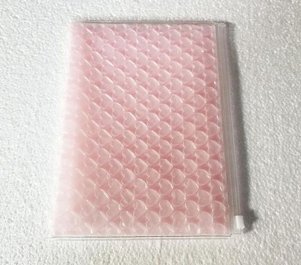 Papel de regalo 5 uds 16 21cm rosa claro cremallera Poly Bubble Mailer sobres multifuncional para paquete bolsa de correo acolchada