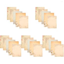 Envoltura de regalo 5 piezas 5 bolsas Papeles de letras Estilo europeo Escritura Papel rústico