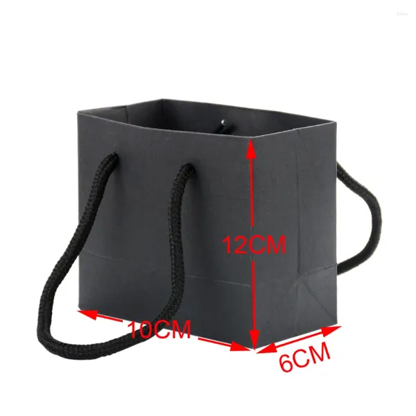 Envoltura de regalo 5pcs bolso negro presente bolsas bolsas de compras