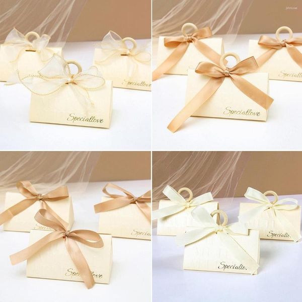 Emballage cadeau 5 pièces boîte à cadeaux pour fête d'anniversaire mariage chocolat bricolage Carton sacs à bonbons papier Portable