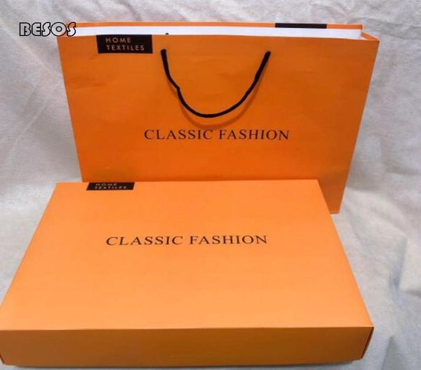 Enveloppe-cadeau 5pcs de haut grade Large Orange Pliage Box Bag Party Activity Mariage Scarpe Purse Bijoux Emballage Decoration6365495