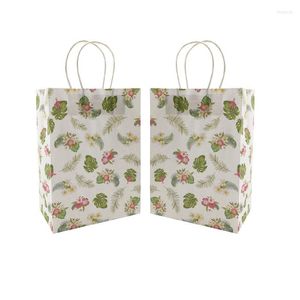 Geschenkomschakeling 5 -stcs bladeren Paper Tote Bag Happy Birthday Feest Verjaardag Candy Summer Hawaii Thema