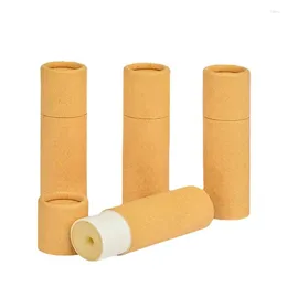 Envoltura de regalo 5pcs labios kraft tubos de papel biodegradable empuje de cartón cosmético