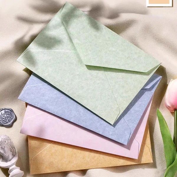 Enveloppe-cadeau 5pcs Enveloppes Macaron enveloppes de haute qualité en espèces de papier kawaii invitations de fête de mariage Cartes Postcards couverture pour les lettres