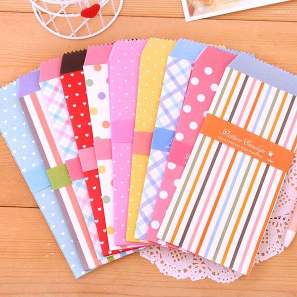 Papel de regalo 5 unids/pack Corea creativo hermoso multicolor DIY sobre conjunto/sobres de lujo/Kawaii estacionario G021